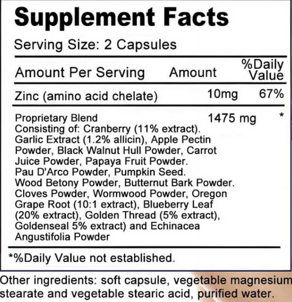 Capsule de Parasites Blast Detox Complex