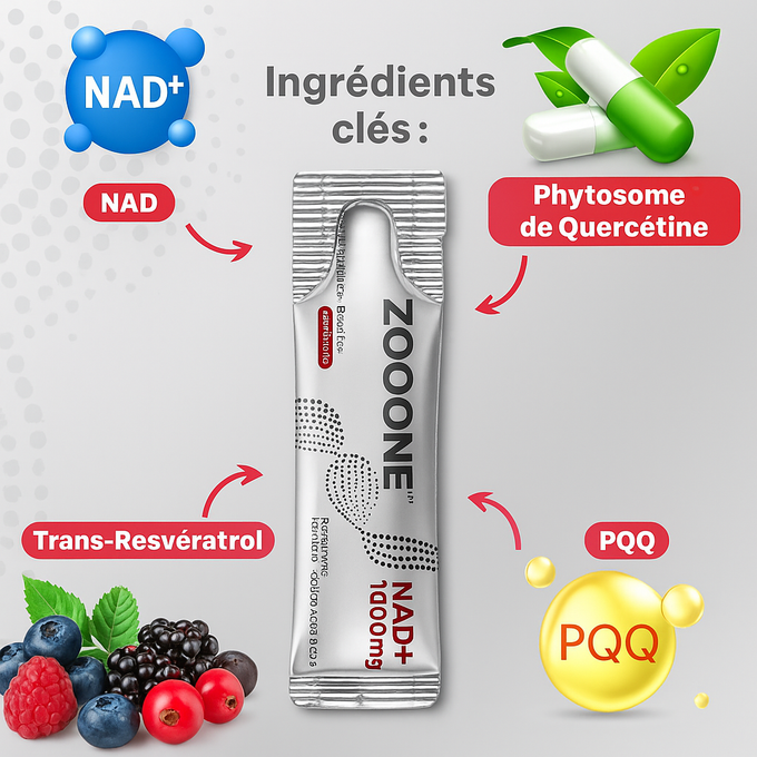 Zooone - Supplément NAD de nicotinamide riboside pour femme et homme